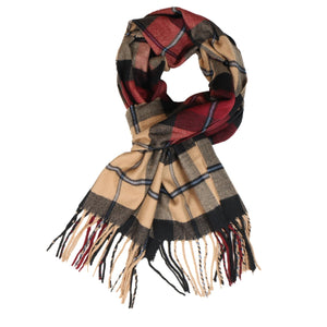 Herringbone Houndstooth Checked Pattern Cashmere Feel Classic Soft Luxurious Unisex Winter Scarf