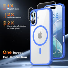 Load image into Gallery viewer, TAURI 5 in 1 for iPhone 16 Pro Max Case, Compatible with MagSafe [Not-Yellowing] with 2X Screen Protector + 2X Camera Lens Protector, Military-Grade Protection, Magnetic Case for 16 ProMax 6.9&quot;, Clear