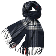 Load image into Gallery viewer, Herringbone Houndstooth Checked Pattern Cashmere Feel Classic Soft Luxurious Unisex Winter Scarf