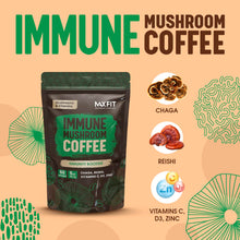 Load image into Gallery viewer, Mushroom Coffee Organic (60 Servings) 10 Mushrooms (Lion’s Mane, Cordyceps, Turkey Tail &amp; Other) Mixed With Gourmet Arabica Instant Immune Boosting Coffee for Focus &amp; Gut Health Support