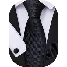 Load image into Gallery viewer, Men&#39;s Bow Tie Sets, Mens Ties Set/Bowties Set with Pocket Square and Cufflinks for Wedding Party Business