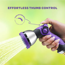 Load image into Gallery viewer, Hose Nozzle Heavy Duty Hose Sprayer With 10 Adjustable Watering Patterns. Thumb Control Design, Comfortable Ergonomic Grip, Garden Hose Nozzle for Watering Plants &amp; Lawns/Fun showers/Cleaning