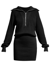 Load image into Gallery viewer, Womens Zipper Up Bodycon Sweater Dress Cozy Pullover Long Sweaters in 8 Colors