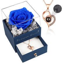 Load image into Gallery viewer, Valentines Day, Birthday Gifts Preserved Real Rose with Necklace Eternal Roses Forever Flowers Gifts