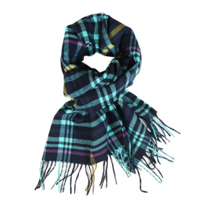 Herringbone Houndstooth Checked Pattern Cashmere Feel Classic Soft Luxurious Unisex Winter Scarf