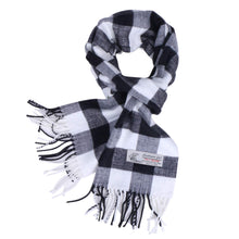 Load image into Gallery viewer, Herringbone Houndstooth Checked Pattern Cashmere Feel Classic Soft Luxurious Unisex Winter Scarf