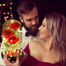 Load image into Gallery viewer, Valentine&#39;s Day Gifts for Her, Rose in Glass Dome Red Rose Gifts for Anniversary and Valentine&#39;s Day