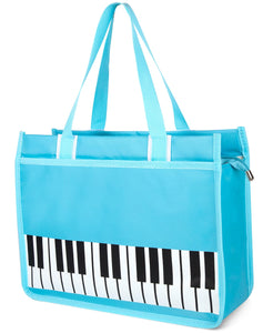 Piano Key Musical Note Tote Bag,Music Shoulder Handbag,Waterproof Nylon Cloth Womens Reusable Shopping Bags