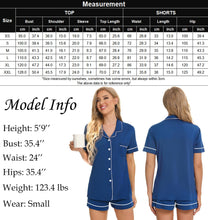 Load image into Gallery viewer, SWOMOG Womens Button Down Pajamas Set Short Sleeve Sleepwear Bride Soft Pj Lounge Sets XS-3XL