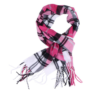 Herringbone Houndstooth Checked Pattern Cashmere Feel Classic Soft Luxurious Unisex Winter Scarf