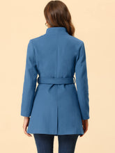 Load image into Gallery viewer, Women&#39;s Classic Stand Collar Long Sleeve Winter Belted Long Coat