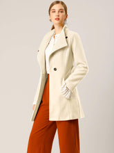 Load image into Gallery viewer, Women&#39;s Classic Stand Collar Long Sleeve Winter Belted Long Coat