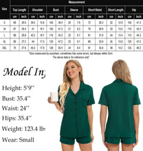 Load image into Gallery viewer, SWOMOG Womens Button Down Pajamas Set Short Sleeve Sleepwear Bride Soft Pj Lounge Sets XS-3XL