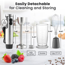 Load image into Gallery viewer, Zulay Kitchen Milk Frother Wand Drink Mixer - Durable Handheld Milk Frother Electric Whisk - Easy-Clean Milk Frother Wand &amp; Mini Blender - Electric Coffee Frother for Frappe, Matcha - Jet Black