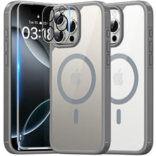 Load image into Gallery viewer, TAURI 5 in 1 for iPhone 16 Pro Max Case, Compatible with MagSafe [Not-Yellowing] with 2X Screen Protector + 2X Camera Lens Protector, Military-Grade Protection, Magnetic Case for 16 ProMax 6.9&quot;, Clear