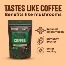 Load image into Gallery viewer, Mushroom Coffee Organic (60 Servings) 10 Mushrooms (Lion’s Mane, Cordyceps, Turkey Tail &amp; Other) Mixed With Gourmet Arabica Instant Immune Boosting Coffee for Focus &amp; Gut Health Support