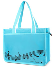 Load image into Gallery viewer, Piano Key Musical Note Tote Bag,Music Shoulder Handbag,Waterproof Nylon Cloth Womens Reusable Shopping Bags