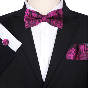 Men's Bow Tie Sets, Mens Ties Set/Bowties Set with Pocket Square and Cufflinks for Wedding Party Business