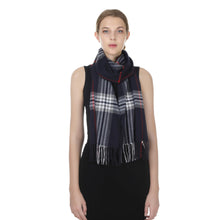 Load image into Gallery viewer, Herringbone Houndstooth Checked Pattern Cashmere Feel Classic Soft Luxurious Unisex Winter Scarf