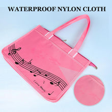 Load image into Gallery viewer, Piano Key Musical Note Tote Bag,Music Shoulder Handbag,Waterproof Nylon Cloth Womens Reusable Shopping Bags