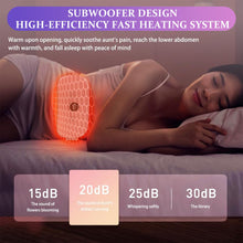 Load image into Gallery viewer, Portable Electric Heating Pad, Abdominal Massager Menstrual Heating Pad Fast Heating Belly Wrap Belt with 4 Heat Levels and 4 Vibration Modes for Women and Girl(Pink)