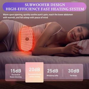 Portable Electric Heating Pad, Abdominal Massager Menstrual Heating Pad Fast Heating Belly Wrap Belt with 4 Heat Levels and 4 Vibration Modes for Women and Girl(Pink)