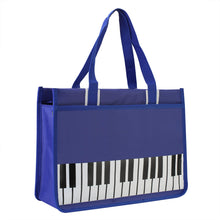 Load image into Gallery viewer, Piano Key Musical Note Tote Bag,Music Shoulder Handbag,Waterproof Nylon Cloth Womens Reusable Shopping Bags