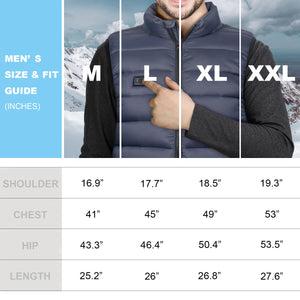 Loowoko Heated Vest for Men with Battery Pack Included, Rechargeable Heated Jacket Coat Electric Heating Vests for Winter