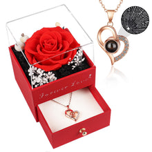 Load image into Gallery viewer, Valentines Day, Birthday Gifts Preserved Real Rose with Necklace Eternal Roses Forever Flowers Gifts