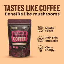 Load image into Gallery viewer, Mushroom Coffee Organic (60 Servings) 10 Mushrooms (Lion’s Mane, Cordyceps, Turkey Tail &amp; Other) Mixed With Gourmet Arabica Instant Immune Boosting Coffee for Focus &amp; Gut Health Support