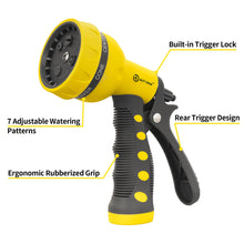 Load image into Gallery viewer, AUTOMAN-Garden-Hose-Nozzle,ABS Water Spray Nozzle with Heavy Duty 7 Adjustable Watering Patterns,Slip Resistant for Plants,Lawn,Washing Cars,Cleaning,Showering Pets &amp; Outdoor Fun.