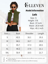 Load image into Gallery viewer, Women&#39;s Corduroy Cropped Puffer Vest with Pockets, High Stand Collar Outerwear Lightweight Warm Sleeveless Jacket