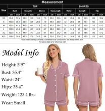 Load image into Gallery viewer, SWOMOG Womens Button Down Pajamas Set Short Sleeve Sleepwear Bride Soft Pj Lounge Sets XS-3XL