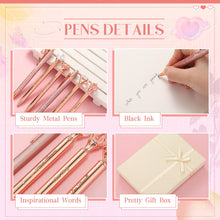 Load image into Gallery viewer, 6 Pcs Fancy Pens for Women, Crystal Diamond Pen for Journaling Pretty Glitter Ballpoint with Box Inspirational Gifts for Women