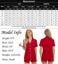 Load image into Gallery viewer, SWOMOG Womens Button Down Pajamas Set Short Sleeve Sleepwear Bride Soft Pj Lounge Sets XS-3XL