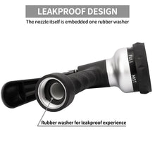 Load image into Gallery viewer, AUTOMAN-Garden-Hose-Nozzle,ABS Water Spray Nozzle with Heavy Duty 7 Adjustable Watering Patterns,Slip Resistant for Plants,Lawn,Washing Cars,Cleaning,Showering Pets &amp; Outdoor Fun.