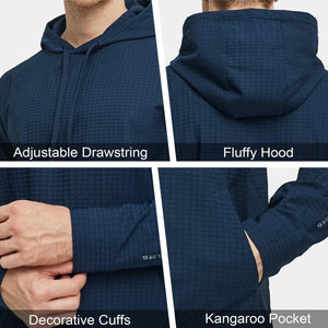 M MAELREG Hoodies for Men Micro Fleece Sweatshirts Lightweight Water-repellent Athletic Golf Midlayer Mens Hoodies Pullover