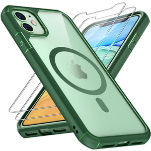 TAURI 5 in 1 for iPhone 16 Pro Max Case, Compatible with MagSafe [Not-Yellowing] with 2X Screen Protector + 2X Camera Lens Protector, Military-Grade Protection, Magnetic Case for 16 ProMax 6.9", Clear