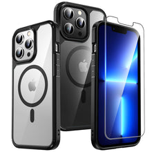 Load image into Gallery viewer, TAURI 5 in 1 for iPhone 16 Pro Max Case, Compatible with MagSafe [Not-Yellowing] with 2X Screen Protector + 2X Camera Lens Protector, Military-Grade Protection, Magnetic Case for 16 ProMax 6.9&quot;, Clear