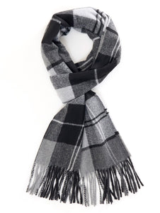 Men's Winter Scarf Warm Long Plaid Classic Tassel Scarf for Women