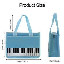 Load image into Gallery viewer, Piano Key Musical Note Tote Bag,Music Shoulder Handbag,Waterproof Nylon Cloth Womens Reusable Shopping Bags