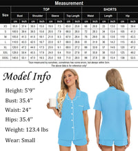 Load image into Gallery viewer, SWOMOG Womens Button Down Pajamas Set Short Sleeve Sleepwear Bride Soft Pj Lounge Sets XS-3XL