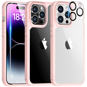 TAURI 5 in 1 for iPhone 16 Pro Max Case, Compatible with MagSafe [Not-Yellowing] with 2X Screen Protector + 2X Camera Lens Protector, Military-Grade Protection, Magnetic Case for 16 ProMax 6.9", Clear