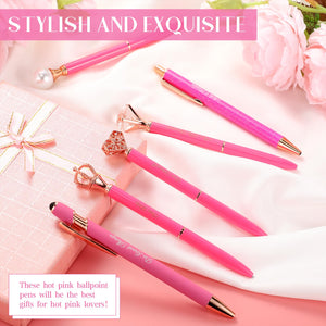 6 Pcs Fancy Pens for Women, Crystal Diamond Pen for Journaling Pretty Glitter Ballpoint with Box Inspirational Gifts for Women