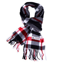 Load image into Gallery viewer, Herringbone Houndstooth Checked Pattern Cashmere Feel Classic Soft Luxurious Unisex Winter Scarf