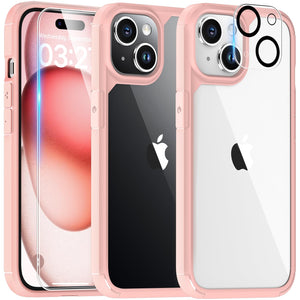 TAURI 5 in 1 for iPhone 16 Pro Max Case, Compatible with MagSafe [Not-Yellowing] with 2X Screen Protector + 2X Camera Lens Protector, Military-Grade Protection, Magnetic Case for 16 ProMax 6.9", Clear