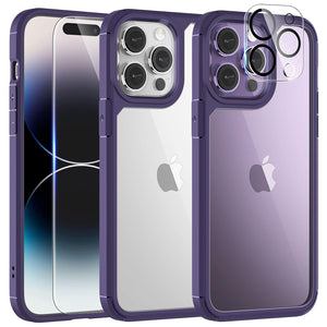 TAURI 5 in 1 for iPhone 16 Pro Max Case, Compatible with MagSafe [Not-Yellowing] with 2X Screen Protector + 2X Camera Lens Protector, Military-Grade Protection, Magnetic Case for 16 ProMax 6.9", Clear