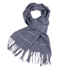 Load image into Gallery viewer, Herringbone Houndstooth Checked Pattern Cashmere Feel Classic Soft Luxurious Unisex Winter Scarf