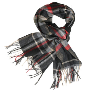 Herringbone Houndstooth Checked Pattern Cashmere Feel Classic Soft Luxurious Unisex Winter Scarf