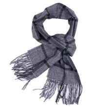 Load image into Gallery viewer, Herringbone Houndstooth Checked Pattern Cashmere Feel Classic Soft Luxurious Unisex Winter Scarf